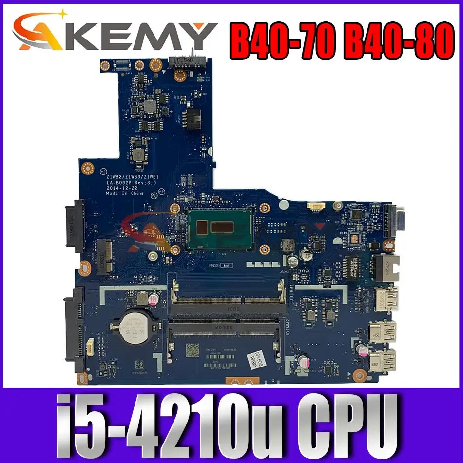

Новинка 100%, 14 дюймов, для lenovo B40-70, материнская плата ZIWB2 B40-80, системная плата, работающая хорошо