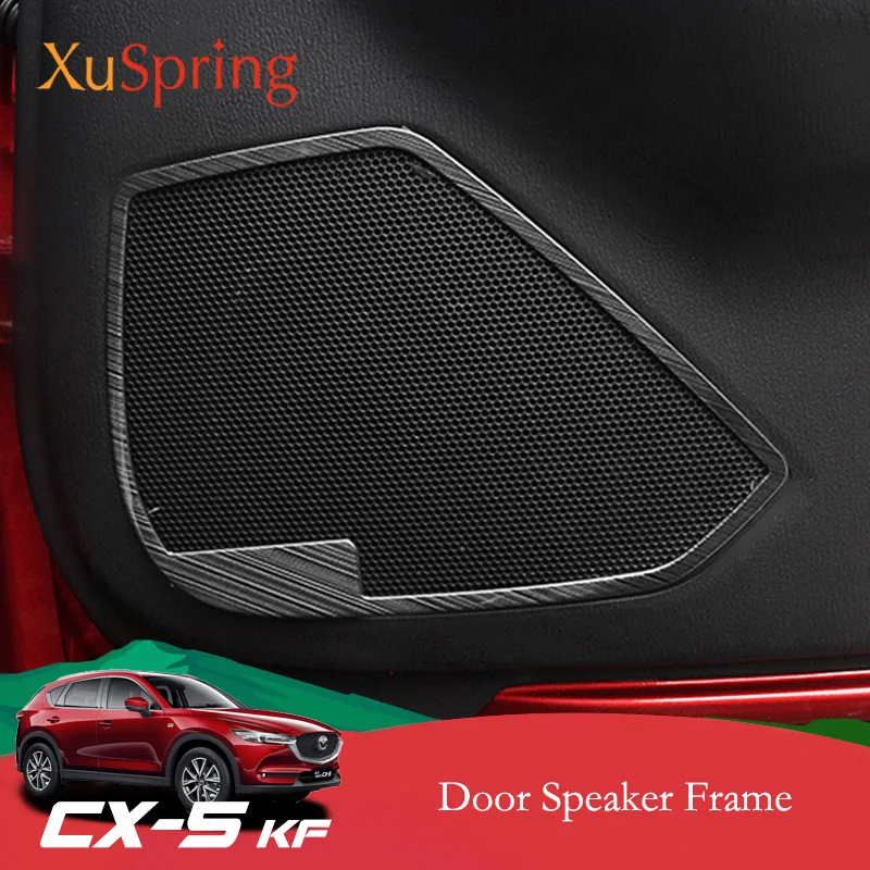 

Door Speaker Sound Equip Trim Garnish Frame Ring Bezel Cover Sticker Strips For mazda cx-5 cx5 2017 2018 2019 2020 2021 KF