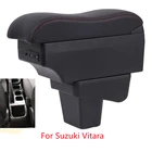 Подлокотник для Suzuki Vitara, предназначенный для подлокотника автомобиля, контейнер для хранения, автомобильные аксессуары, интерьер, USB, простая установка