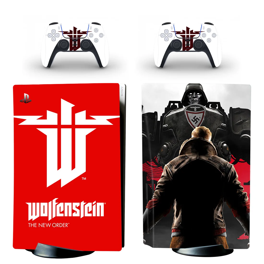 

Виниловая наклейка с изображением замка Wolfenstein PS5 для консоли PlayStation 5 и контроллеров