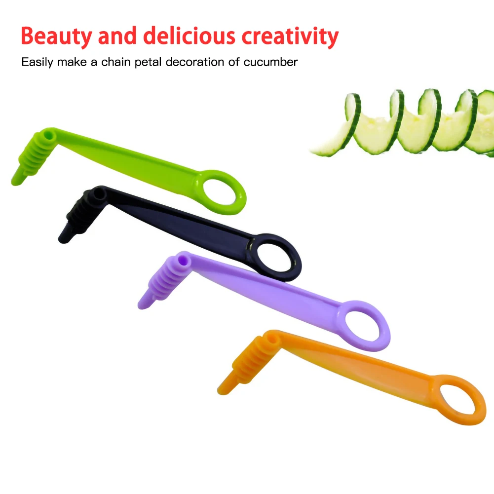 

Spiral slicer fruit and vegetable rotating slicing multi-function vegetable cutter, chipper knife, kitchen tool, random color