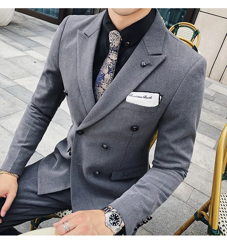 8 цветов на заказ приталенные костюмы для мужчин с отворотом деловые свадебные