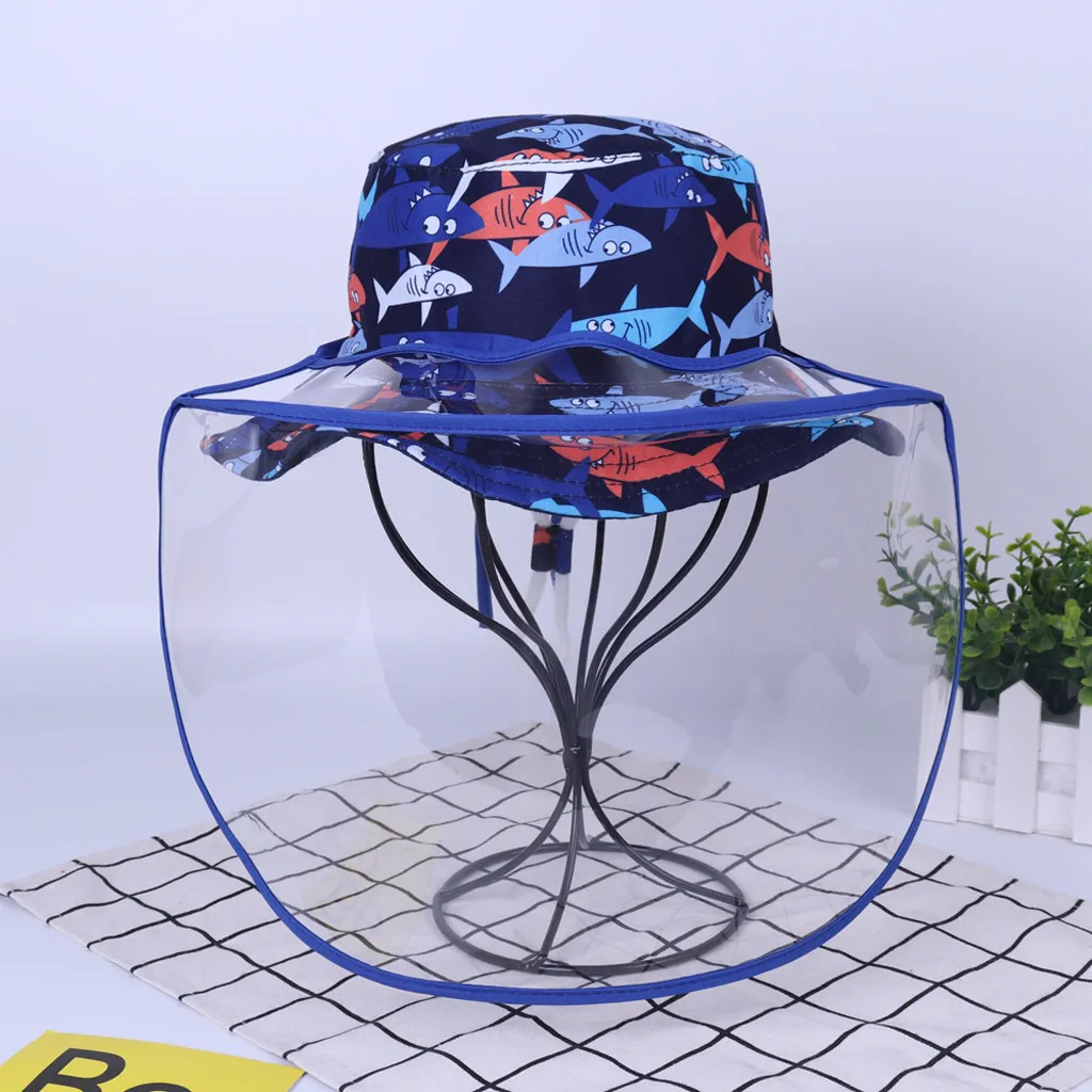 

Antispitting Protective Hat Cover Children Kids Boys Girls Fisherman Cap Bucket Hat