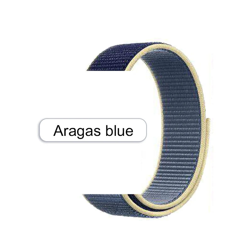 

Nylon Woven Wristband40 44mm iWatch strap Series 6 4 5 Band38 42mm watch band Bracelet Alaskan Blue Strap for Apple Watch Band