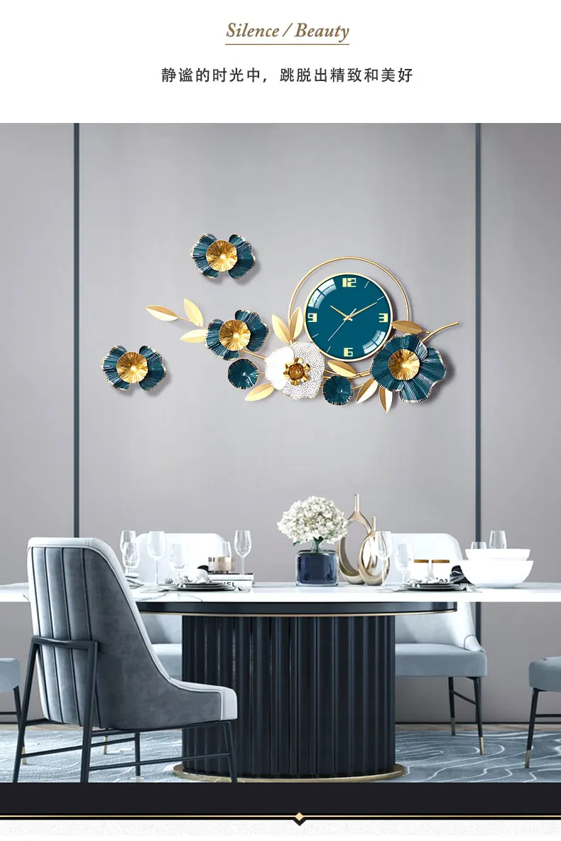 

European Metal Wall Clocks Classic Luxury Living Room Art Silent Personality Wall Clocks Design Horloge Home Decorative DG50WC