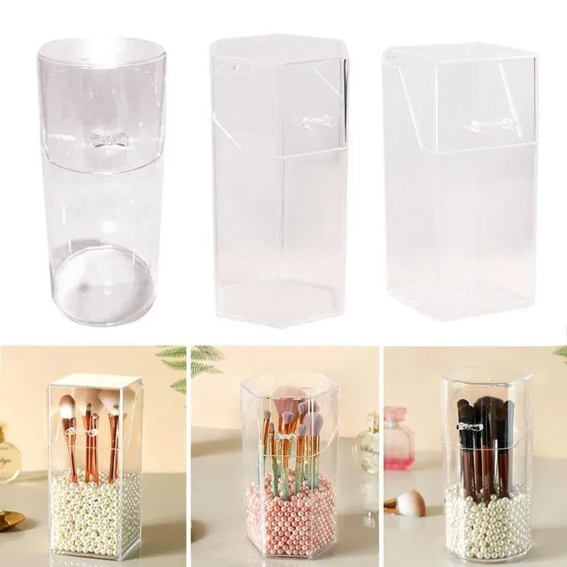 

Cosmetic Make-up Brush Storage Box Transparent Makeup Brush Holder Large Capacity Cosmetic Storage High-transparency Organizer