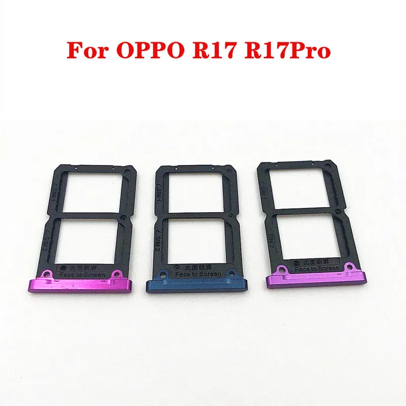 

100% Original TF SIM Card Tray For OPPO R17 R17Pro R17P TF Card Holder Tray Reader Cover Replacement Parts