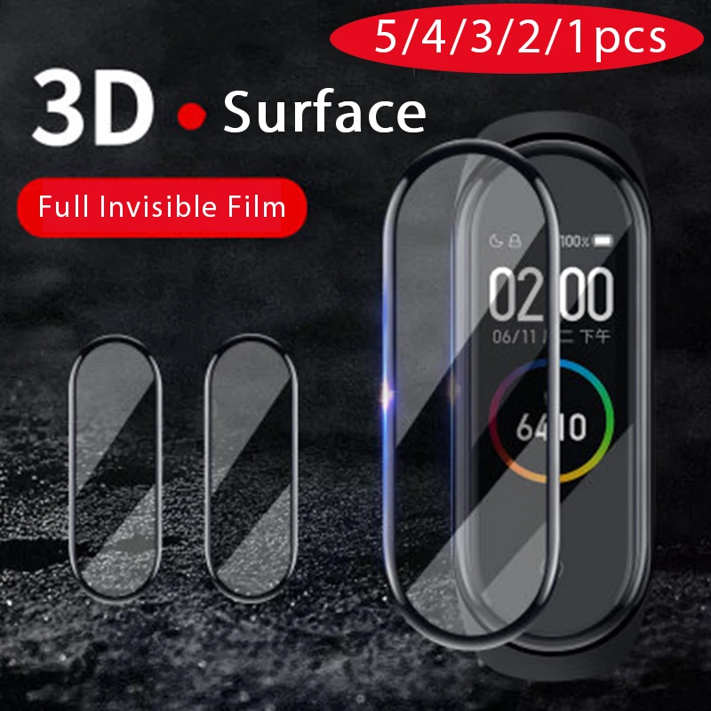 5/4/3/2/1 шт Защитная пленка для Mi Band 4 ремень из закаленного стекла с защитой