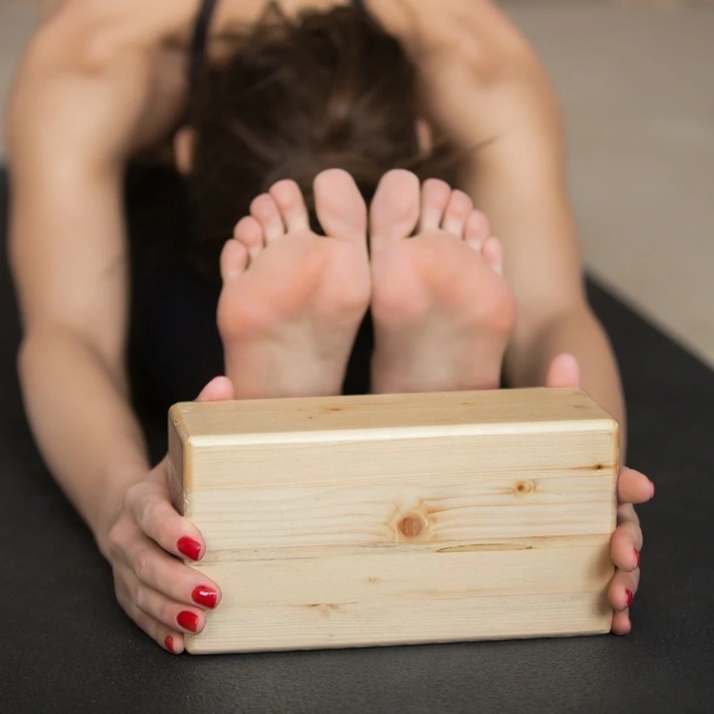 

Solid Wood Yoga Block Support Posture Effective Working-out Home Exercise Gym Block Accessories for Indoor Sports