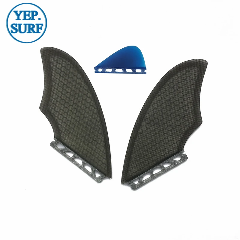 Двойной плавник доски для серфинга Future плавники килевые с Knubster центр Kneel FIN черный