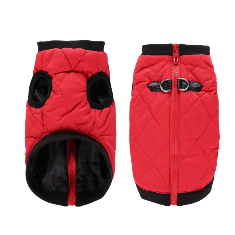 

Winter Warm Dog Clothes Dogs Leisure Jacket Clothes For Puppy Pet Padded Vest Zipper Clothing Chihuahua French Bulldog Outfit