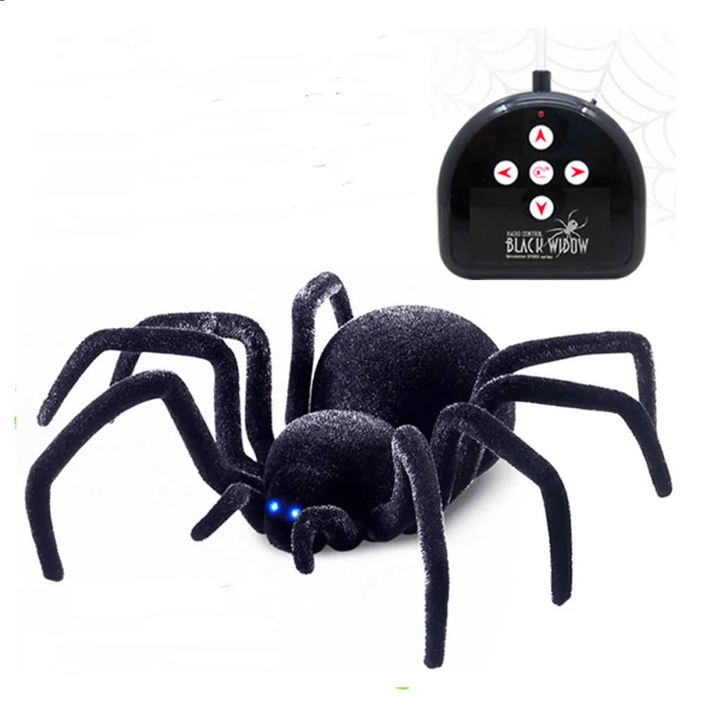 Умный 4CH RC черный паук хитрый розыгрыш страшная игрушка подарок электронный