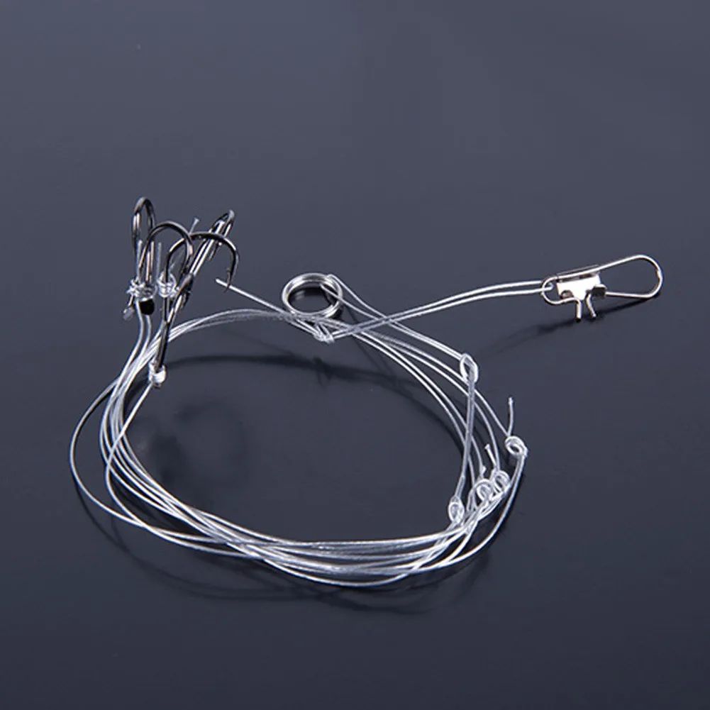 

5pcs Stainless Steel Anti-Winding Swivel String Fishhook Rig Wire Leader Swivel 5/6/7/8/9/10/11/12/13# Fish Tackle Accessories