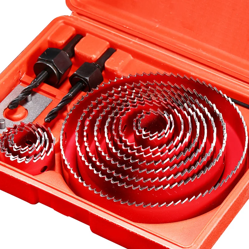 

13Pcs/lot DIY Wook Hole Saw Drill Bit Set for PVC / Wood / Gypsum Board 19mm~127mm Depth:20mm