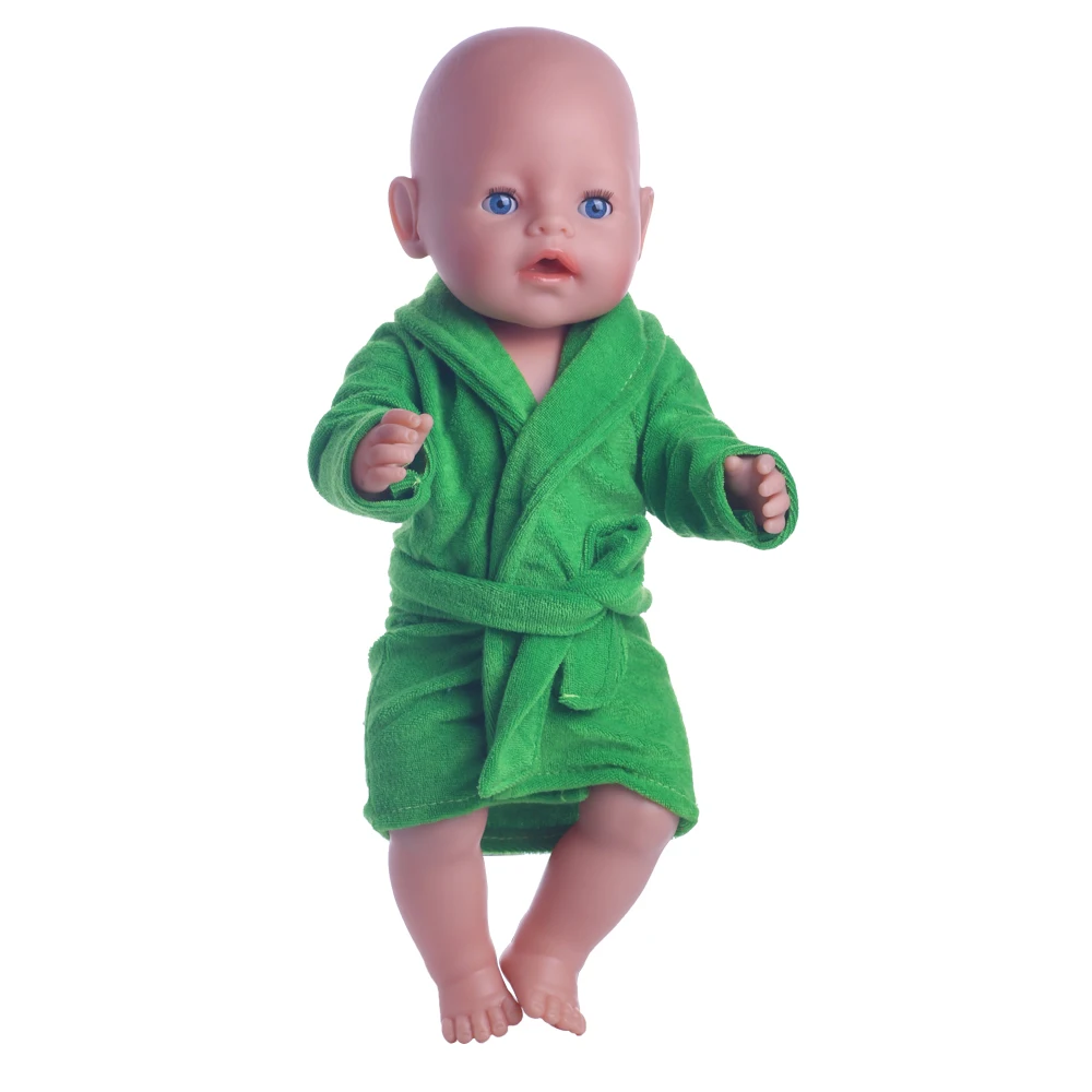 

Green Pajamas Skirt Casual Suit Fit 18 Inch American Doll And 43 Cm Baby New Born Dolls,Our Generation,Christmas Gifts For Girl
