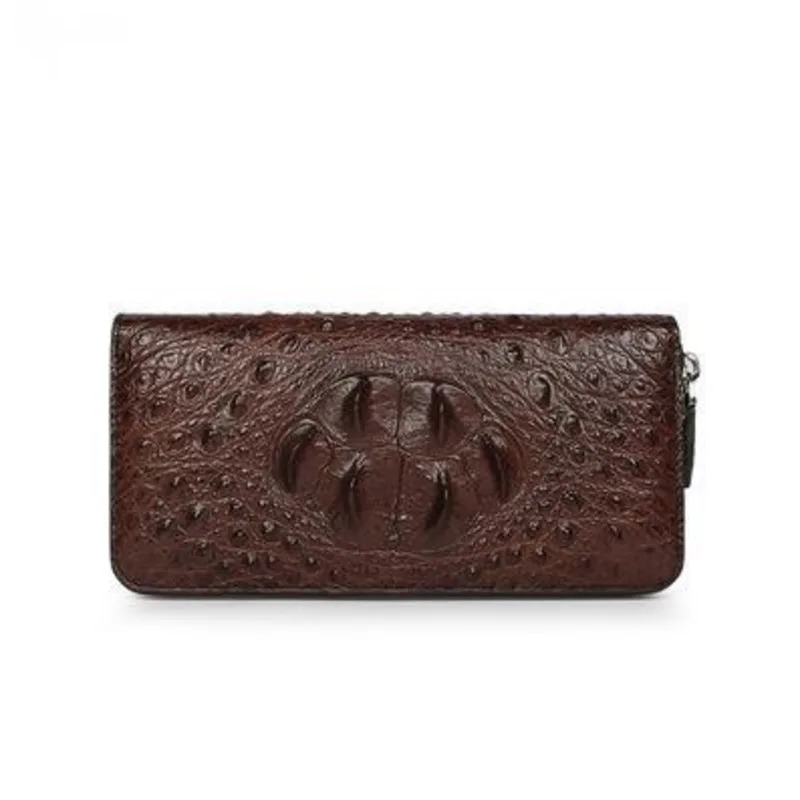 

Crocodile Man Wallet Genuine Leather Pull Chain Package Business Affairs Hand Purse Carteira Masculina Billetera cartera Hombre