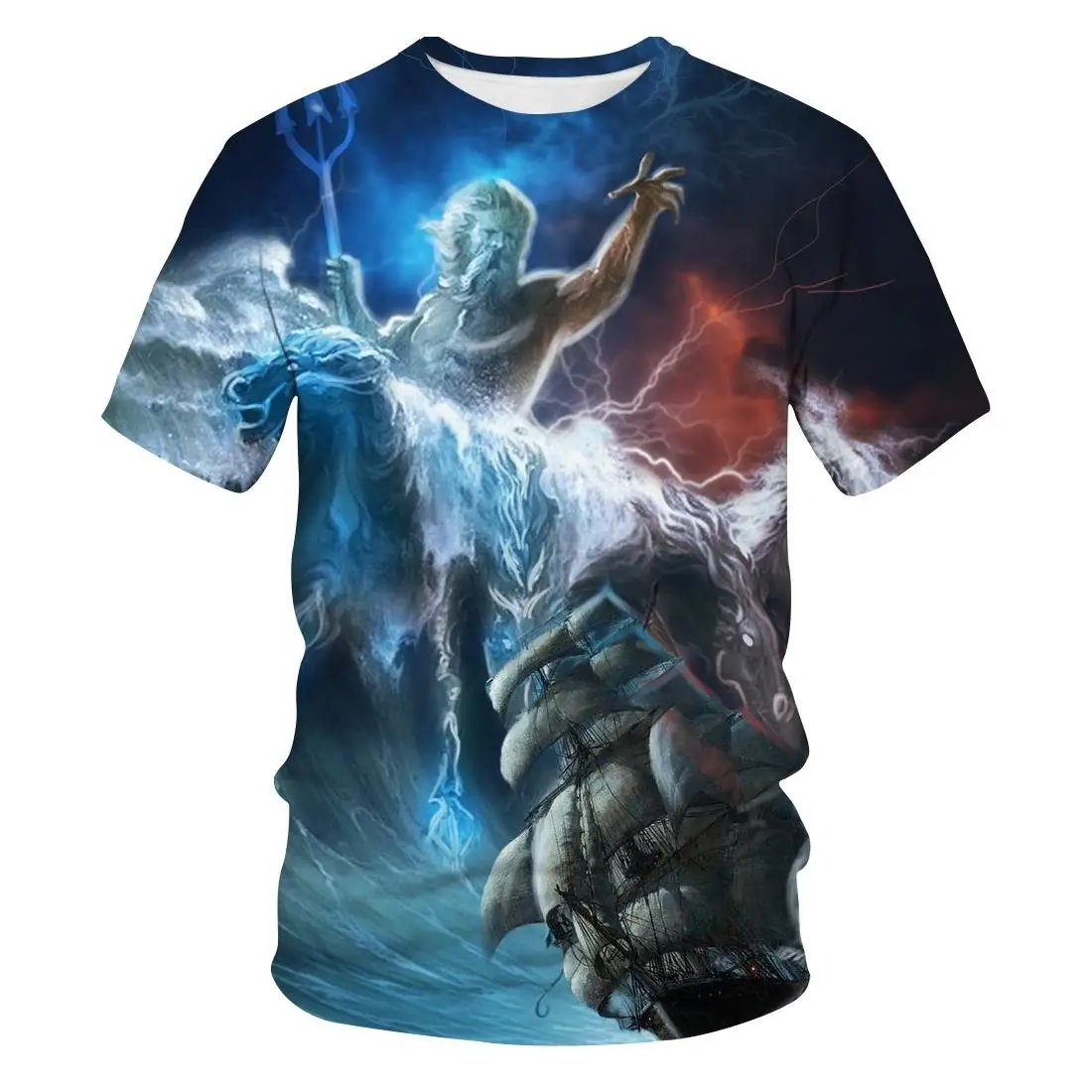 Новинка 2020 Лидер продаж модная трендовая 3D футболка персональная новая Haiwang/Poseidon
