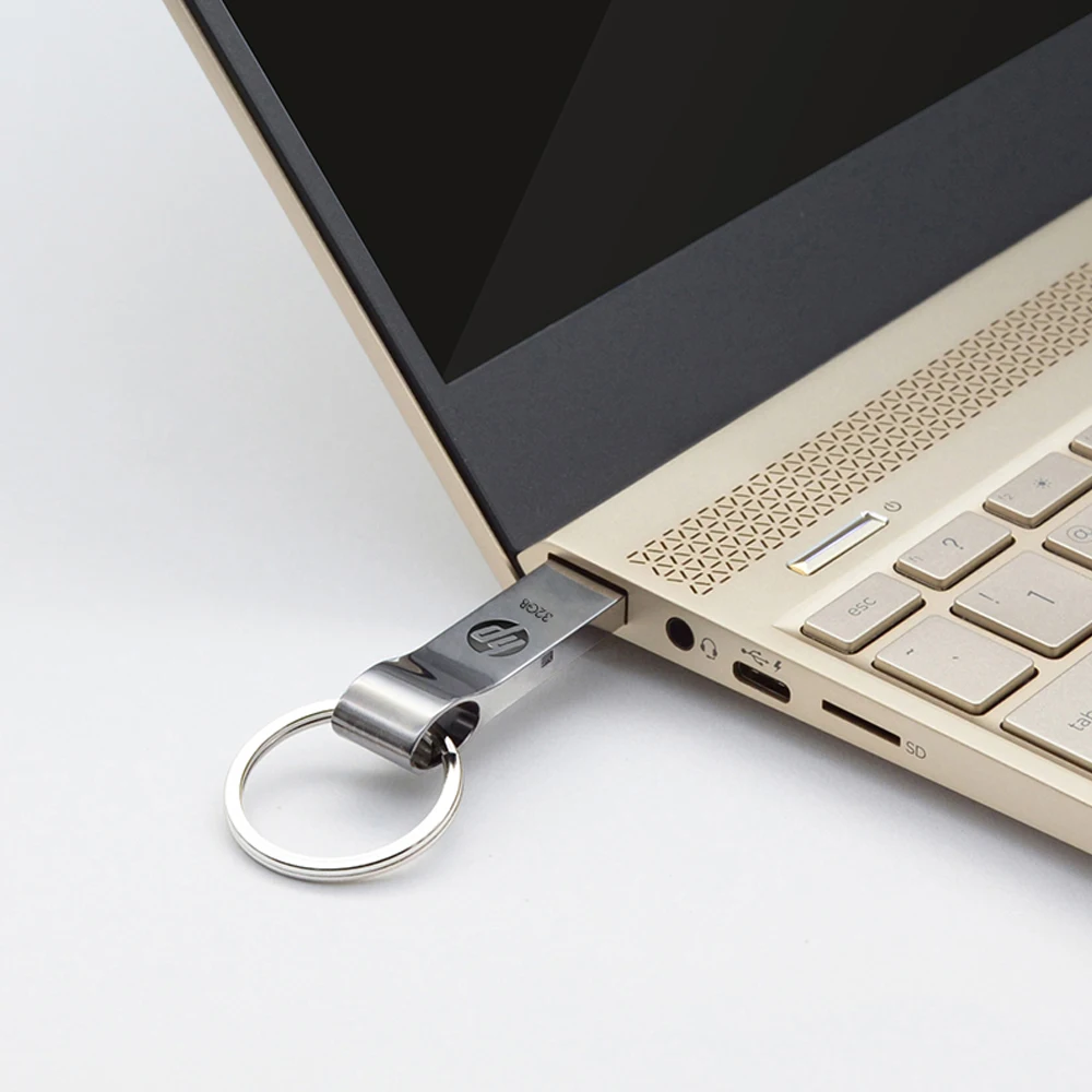 Hp мини металлический флеш диск usb 2 0 64GB 32GB 16GB брелок Flashdrive Портативный Pendrive Memory Stick