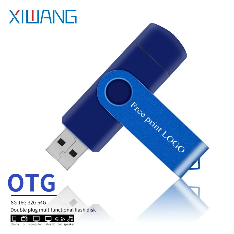 

Pen Drive 128gb Memory Stick 64gb 8gb 4gb Metal OTG Pendrive 16gb Metal Usb Flash Drive 32gb Double Application Free Custom Logo