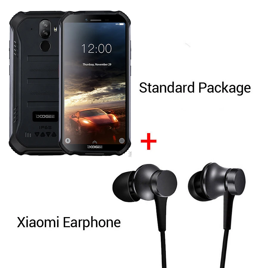 Black N Earphone IP68 DOOGEE S40 Lite четырехъядерный 2 ГБ 16 ГБ Android 9,0 прочный мобильный телефон 5,5 дюймов дисплей 4650 мАч МП NFC отпечаток пальца - Цвет: Black N Earphone