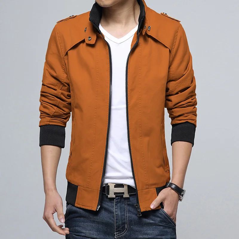 

Trend Korean Men's Jacket Spring and Autumn Slim Denim Casual Tooling Jacket Men's Thin Section Autumn