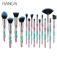 rancai 15pcs diamond makeup brushes set powder foundation blush blending eye shadow lip cosmetic beauty make up brush tool kit