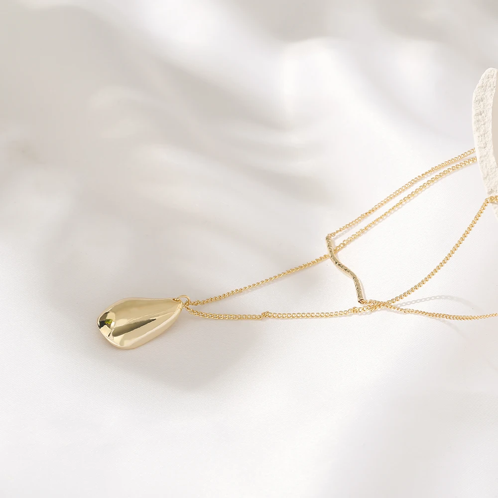 Yhpup модная разноцветная Слои геометрические кулоны ожерелья для женщин