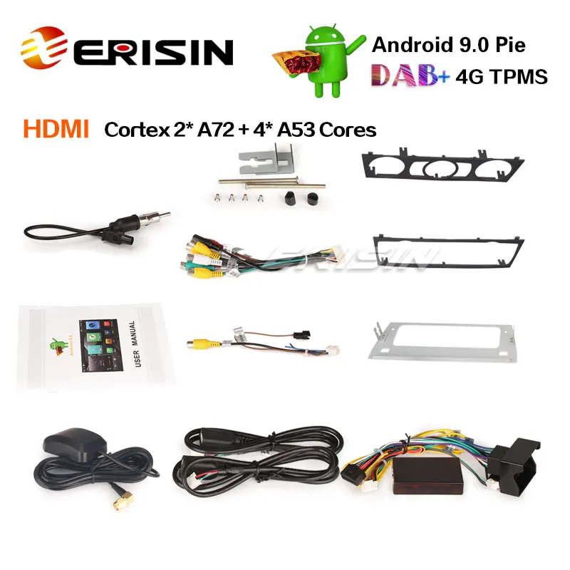 Erisin ES6290B 9 &quotAndroid 0 Авторадио USB DAB + GPS Navi Wifi для BMW 3 серии E90 E91 E92 E93 | Автомобили и