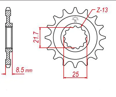 Передняя Звездочка для мотоцикла 525 15T 16T 17T Kawasaki Z900 ZR900 KLZ1000 ZX1002 NINJA 1000 Z1000 ZR1000 ZX1000 ZX 9R