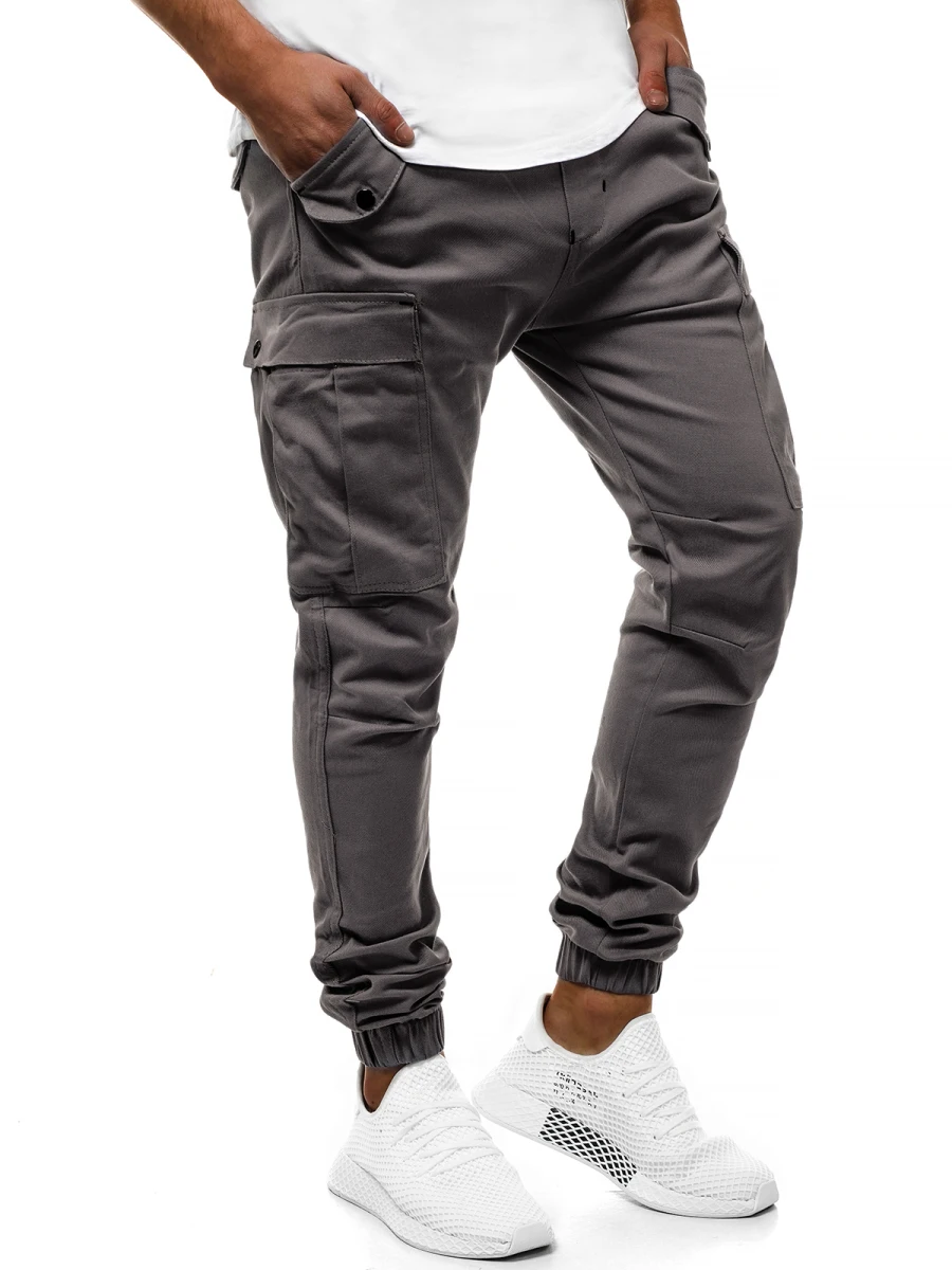 

MKASS Autumn Large New Pants Men's Foot Pocket Casual Sports Pants Men's Slim Pants