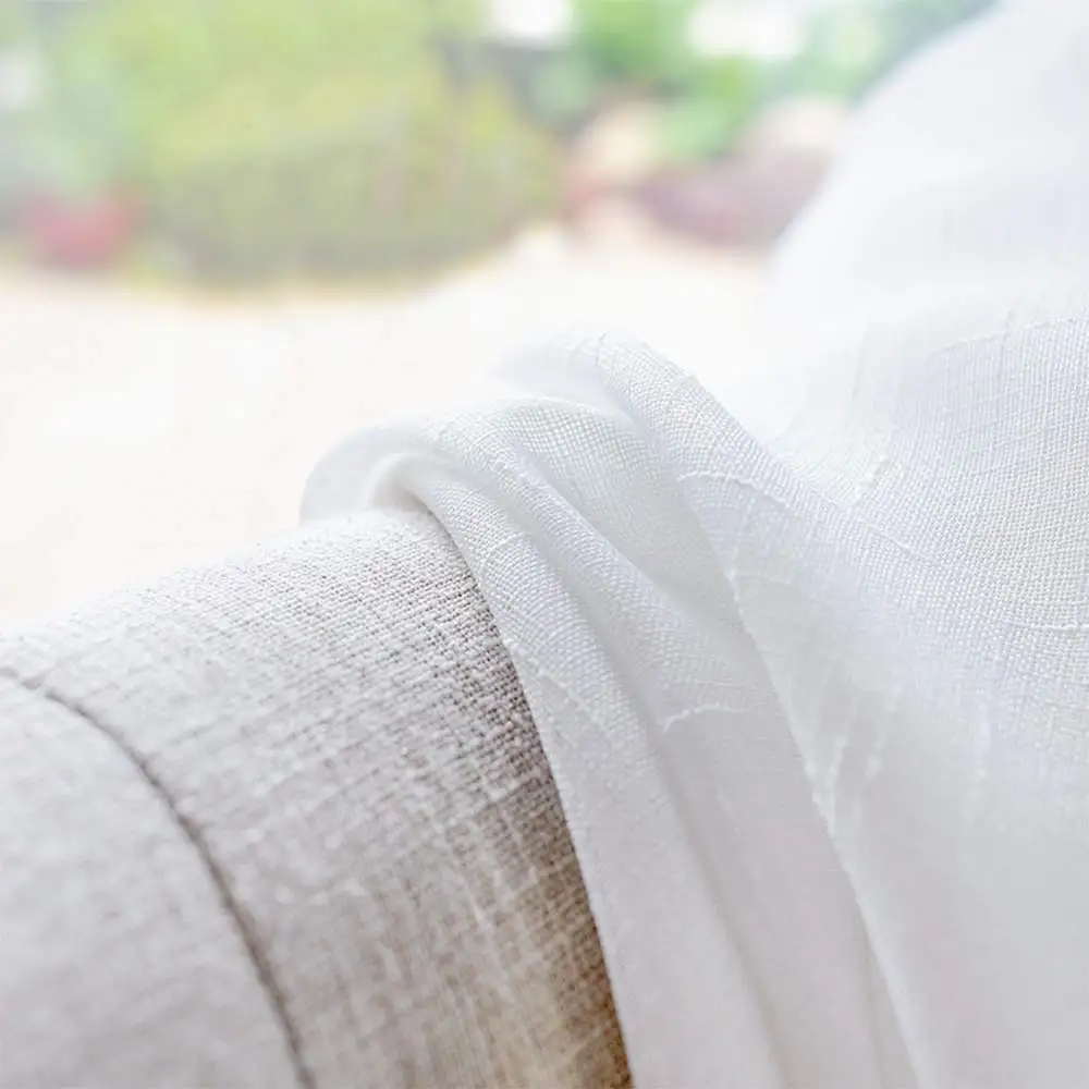 NICETOWN льняная текстурированная полупрозрачная вуаль прозрачная драпировка для