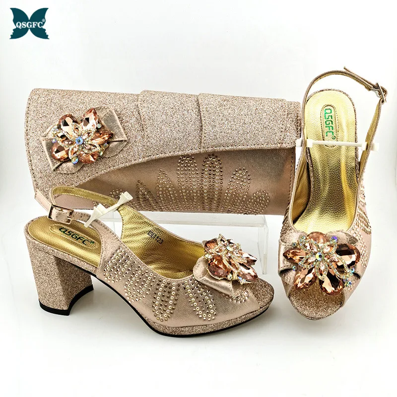 Итальянский дизайн 2021 новые женские свадебные туфли комплект из обуви и сумки с