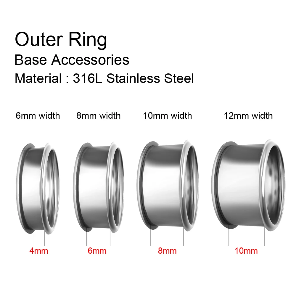 Кольцо Koaem Сменное изготовленное 2 мм 6 цветов |