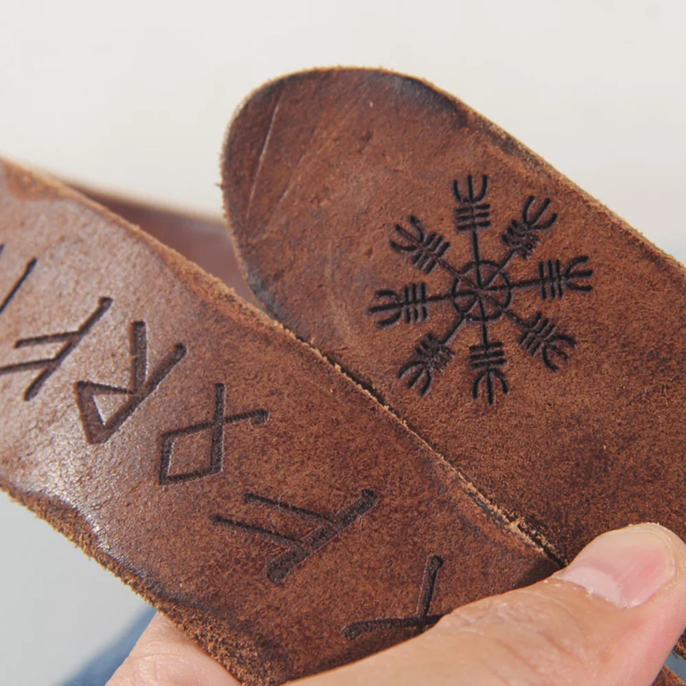 

CUKUP Unique Design Cartoon Print Striped Cowskin Belts Men's Brass Pin Buckle Belt for Men Jeans Accessories 3.8cm NCK1036