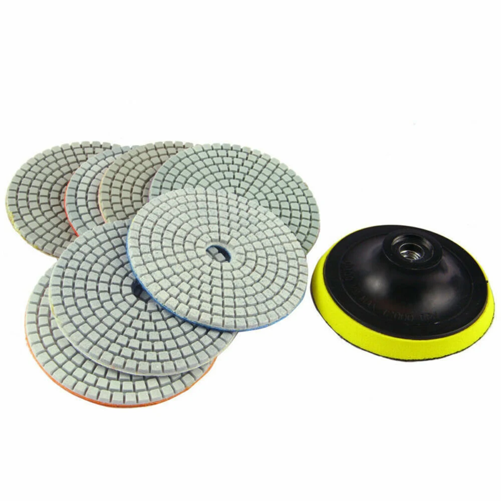 

Diamond Polishing Pads 3 Inch Wet/Dry 8 Piece Set Granite Stone Concrete Marble Polishing Pads For Granite Marble Concrete Stone