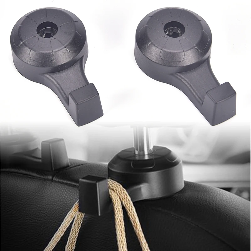 

2pcs/set New Double Auto Car Back Seat Headrest Hanger Holder Hooks Clips For Bag Purse Cloth Grocery Holder Accessories