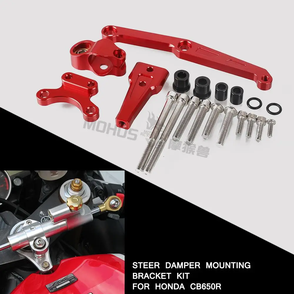 

FOR HONDA CB650R 2018 2019 2020 2021 Motorcycles CB 650 R steer damper Mounting Bracket Kit CB650 R Damping rod mounting bracket