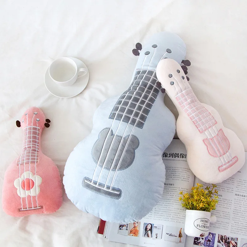 

Creative Simulation Guitar Toys At Decoration Baby Appease Doll Pillow Birthday Gift For Child 60cm 37cm
