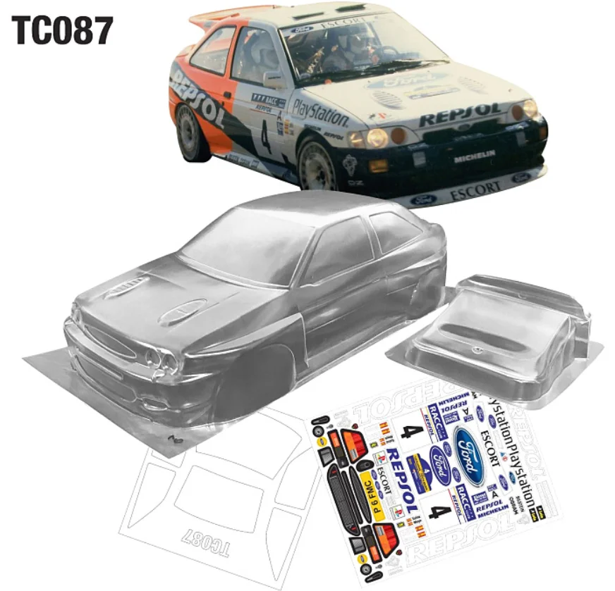 1/10 Масштаб RC Drift Onroad внутренний корпус 1966 Ford Mustang GT 200 мм для HPI KYOSHO TAMIYA HSP REDCAT FS YOMAKO CC01 hRAXXAS - Цвет: Team c Escort 2