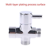 chrome brass g12 t adapter 3 ways valve shower diverter water separator bathroom toilet bidet sprayer