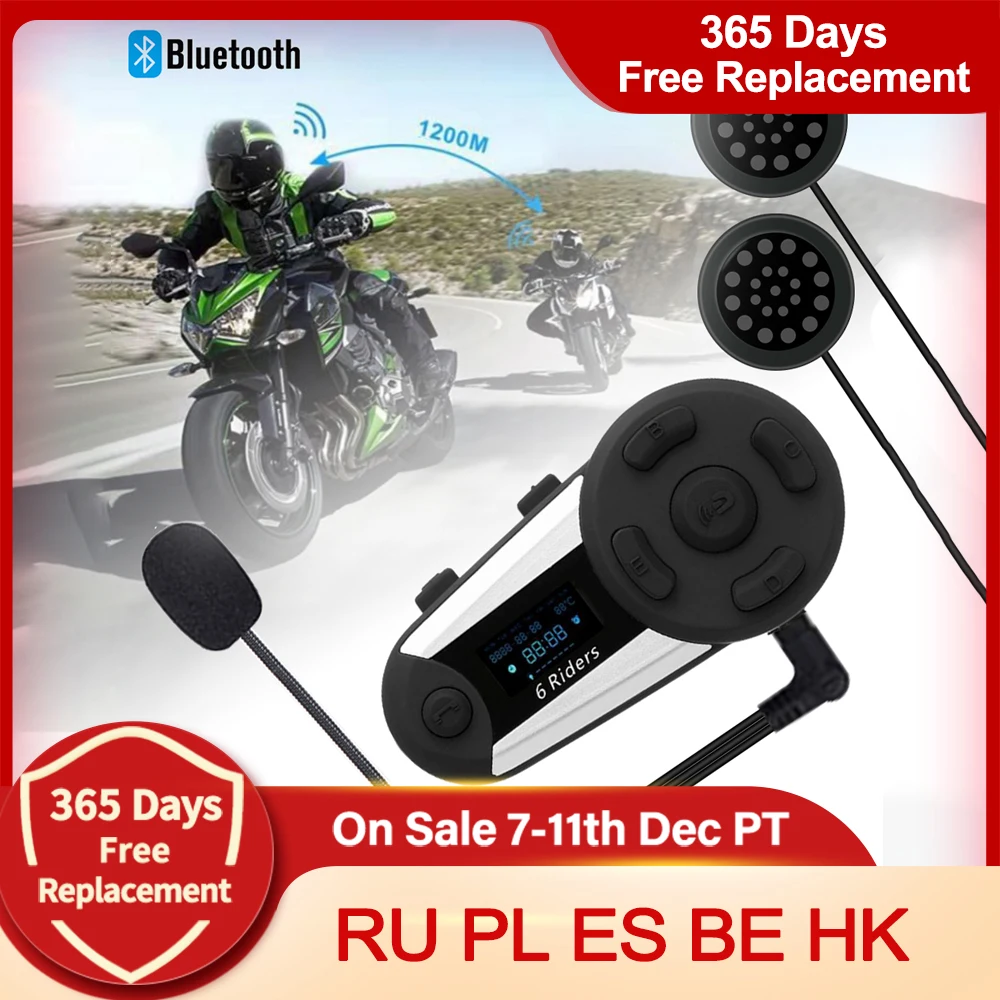 HEROBIKER водонепроницаемый мотоциклетный шлем гарнитура 6 человек соединить