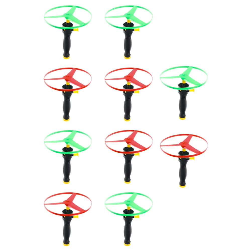 

10pcs Flying Disc Toys Kids Flying Disc Plaything String Flying Saucers