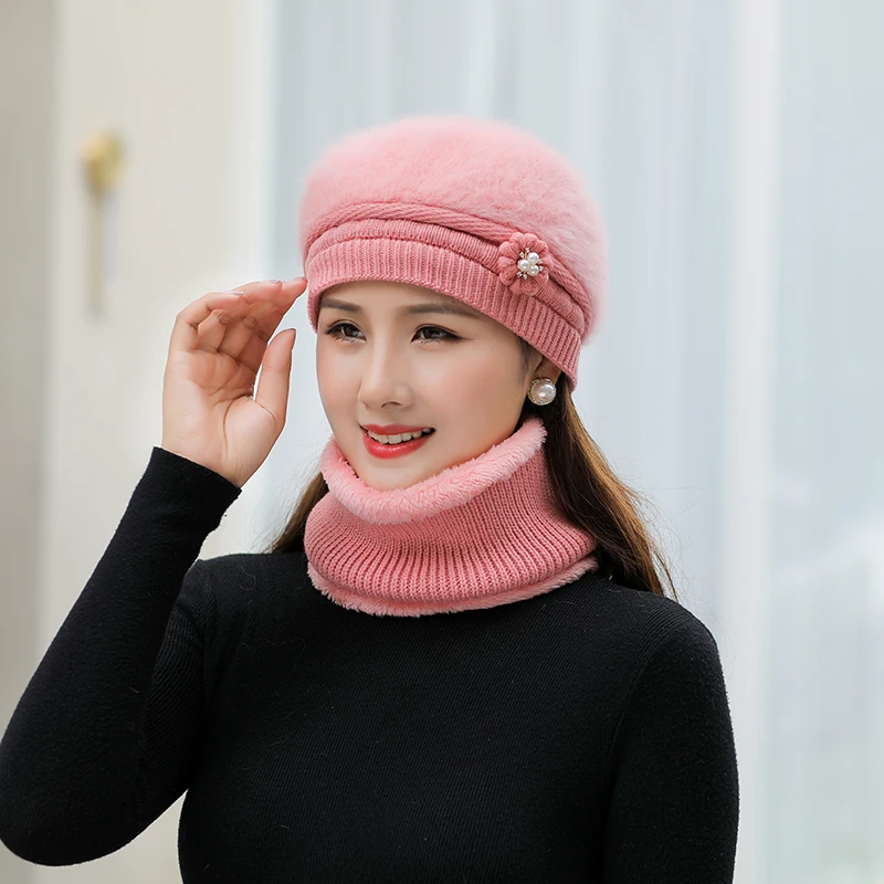 Новинка осенне-зимняя шапка Толстая бархатная теплая шерстяная вязаная шарф