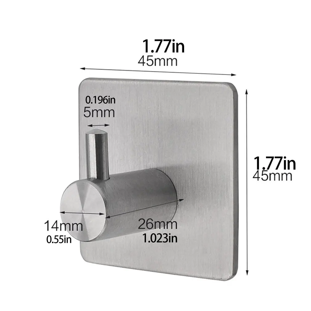 

2Pcs 304 Stainless Steel Strong Self Adhesive Door Wall Hangers Hooks Suction Heavy Load Rack Cup Sucker for Kitchen Bathroom