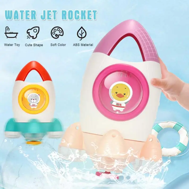 

New Baby Spin Water Spray Rocket Bath Toys For Children Toddlers Shower Game Bathroom Sprinkler Baby Bath Toy For Kids Gifts