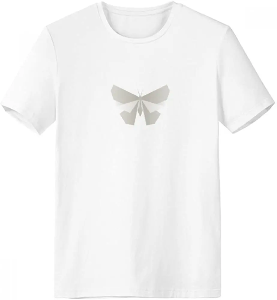 

White Butterfly Origami Pattern Crew Neck T-Shirt Workwear Pocket Short Sleeve Sport Clothing New Arrivals Summer Cool Women Tee