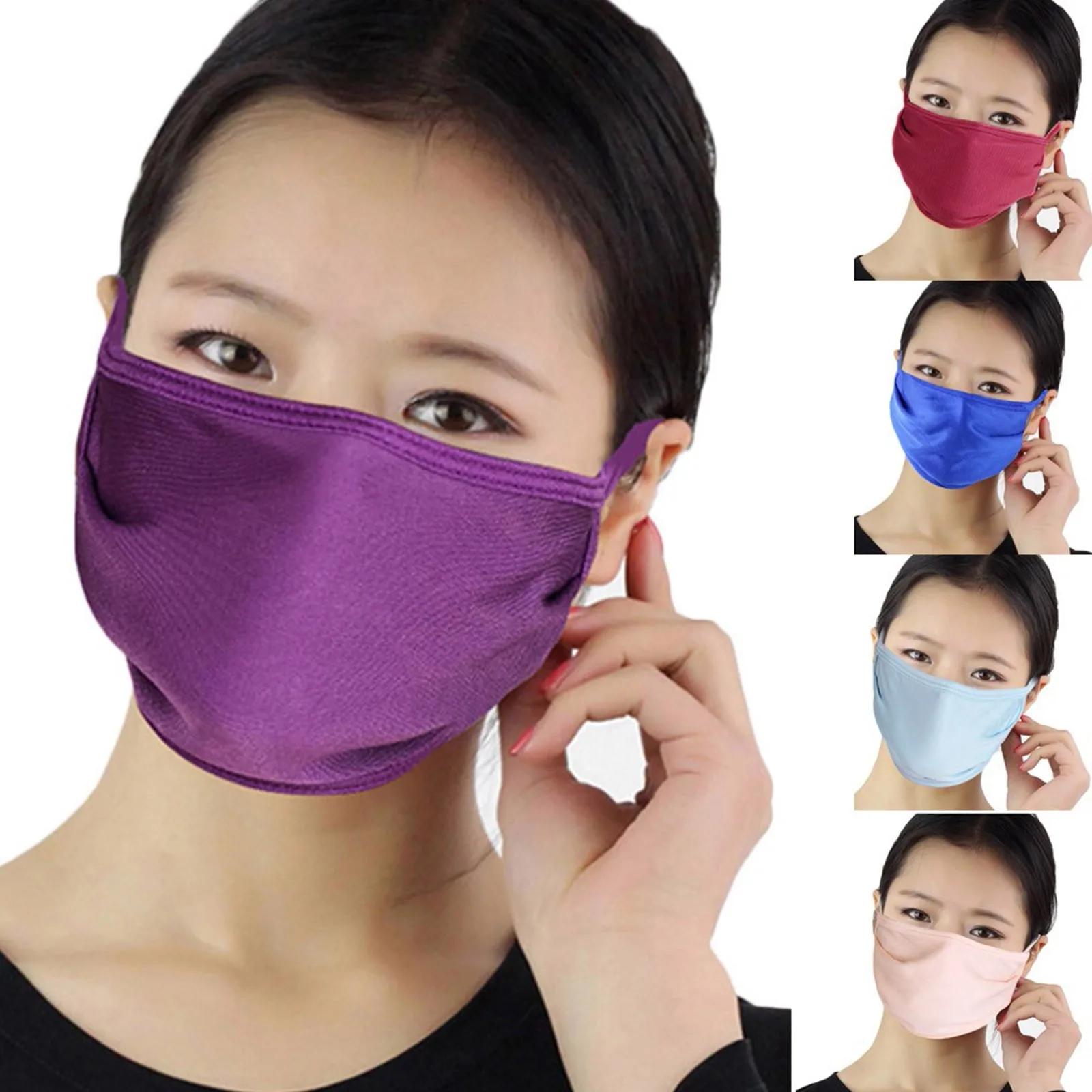 

1 шт. моющаяся многоразовая маска для лица, маски для взрослых, хлопковые женские шелковые многоразовые маски, защитные маски для Хэллоуина, ...