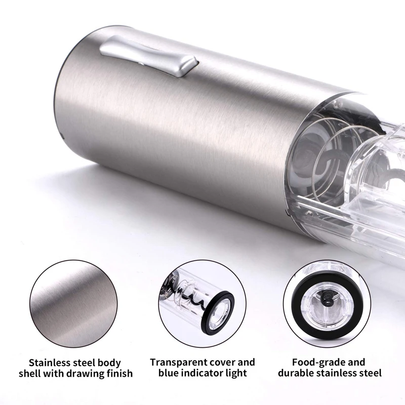 Электрический штопор для вина Аккумуляторный из нержавеющей стали