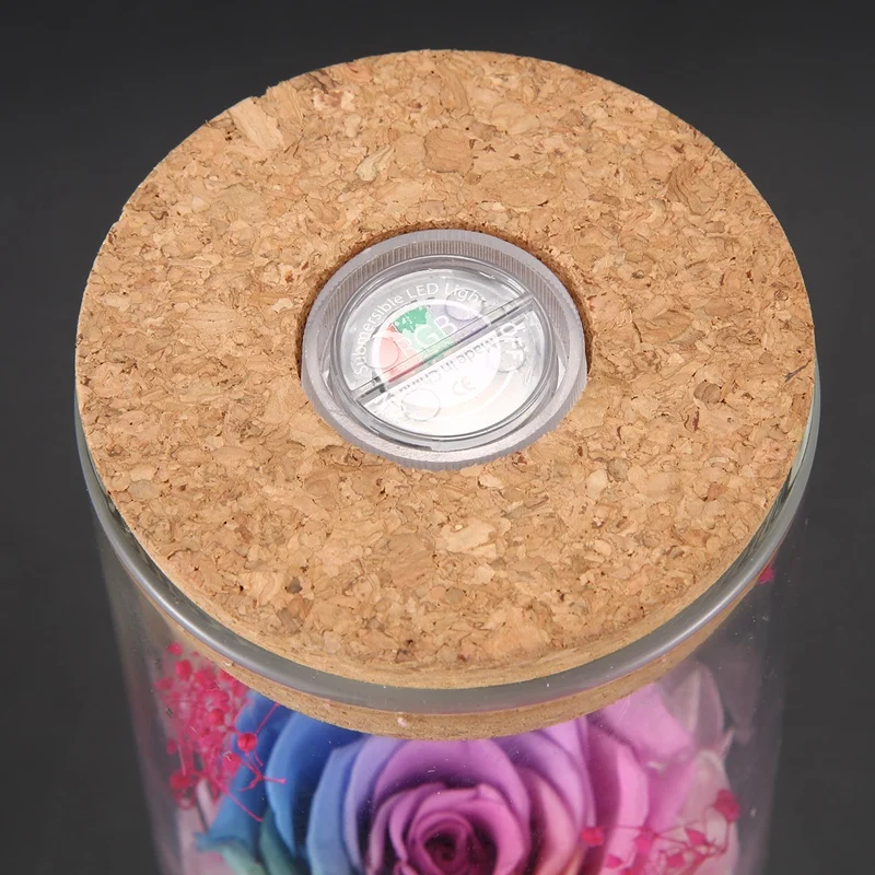 

Eternal Life Rose Glowing Wishing Bottle Christmas Gift Valentine Gift Creative Glowing Rose