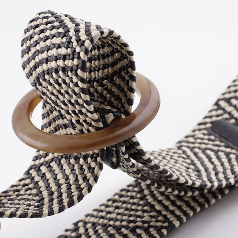 Женский Плетеный винтажный ремень из вощеной веревки эластичный плетеный